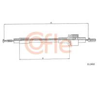 Cavo frizione 11.2432 COFLE per FORD SIERRA II SIERRA II Hatchback