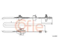 Cavo frizione 11.3035 COFLE per PEUGEOT 306 Hatchback 306 306 Cabriolet