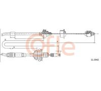 Cavo frizione 11.3042 COFLE per PEUGEOT 206 Hatchback 206 CC 206 SW