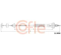 Cavo frizione 11.3058 COFLE per PEUGEOT 206 Hatchback 206 SW 206+ 206 CC