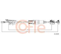 Cavo frizione 11.3214 COFLE per PEUGEOT 106 II 106 Van II Furgone/hatchback