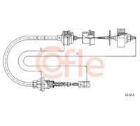 Cavo frizione 1172.3 COFLE per PEUGEOT FIAT CITROËN