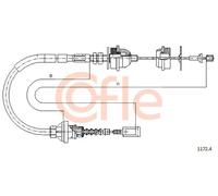 Cavo frizione 1172.4 COFLE per PEUGEOT FIAT CITROËN