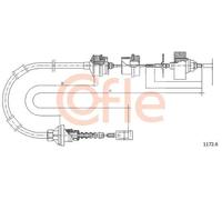 Cavo frizione 1172.6 COFLE per PEUGEOT FIAT CITROËN