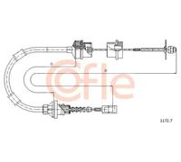Cavo frizione 1172.7 COFLE per PEUGEOT FIAT CITROËN
