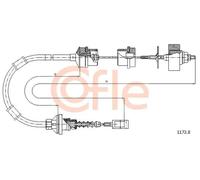 Cavo frizione 1172.8 COFLE per PEUGEOT CITROËN FIAT