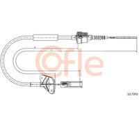 Cavo frizione 12.7201 COFLE per FIAT FORD