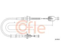 Cavo frizione 18.0035 COFLE per NISSAN SUNNY III Liftback SUNNY III Traveller