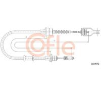 Cavo frizione 18.0072 COFLE per NISSAN MICRA II