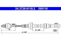 ATE 24.3728-0118.2 Cavo frizione
