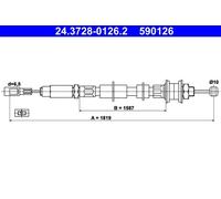 Cavo frizione 24.3728-0126.2 ATE per VW LT 28-35 I Autobus LT 28-35 I Furgone