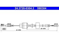 ATE 24.3728-0304.2 Cavo frizione
