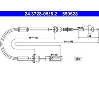 Cavo frizione 24.3728-0528.2 ATE per FIAT BRAVO I MAREA BRAVA MAREA Weekend