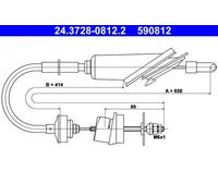 ATE 24.3728-0812.2 Cavo frizione
