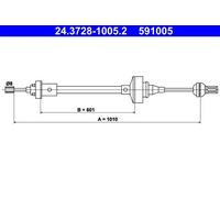 Cavo frizione 24.3728-1005.2 ATE