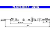 Cavo frizione 24.3728-2002.2 ATE per SUZUKI VITARA
