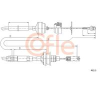 Cavo frizione 492.3 COFLE per CITROËN PEUGEOT FIAT LANCIA