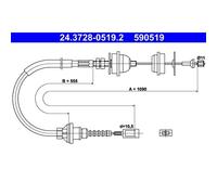 Cavo Frizione ATE Per Citroen Jumper Fiat Ducato Peugeot Boxer