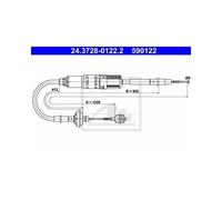 ATE Cavo frizione 24.3728-0122.2 con regolazione automatica per VW Transporter T4 1990-2003