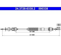ATE 24.3728-0338.2 Cavo frizione