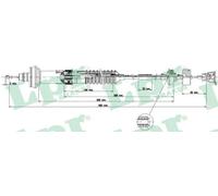 Cavo frizione con regolazione automatica C0153C LPR per PEUGEOT 206 Van 206 CC