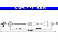 Cavo frizione con regolazione manuale 24.3728-1015.2 ATE per RENAULT ESPACE II