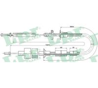 Cavo frizione con regolazione manuale C0085C LPR per FORD MONDEO I
