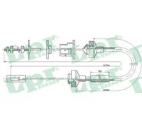 Cavo frizione con regolazione manuale C0145C LPR per PEUGEOT 205 II