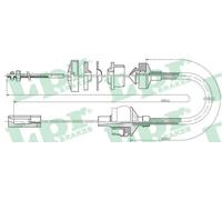 Cavo frizione con regolazione manuale C0164C LPR per PEUGEOT 306 Hatchback 306