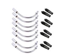 Cavo Frizione Tubo Flessibile per Freno a V per Bicicletta, Guida per Cavi, Manicotti in Gomma, Tubo Flessibile per Freno, Accessorio MTB, estremità in Alluminio Cavo di Comando per Moto(4 Sets)
