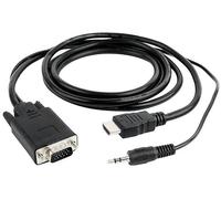 Adattatore VGA con HDMI con Audio GEMBIRD A-HDMI-VGA-03-6 Nero 1,8 m