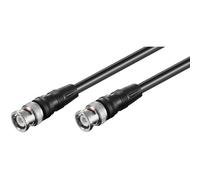 Goobay 50272 Cavo BNC RG58 coassiale 1m / da spina BNC a spina BNC / cavo coassiale 50 Ohm / cavo di prolunga BNC schermato nero 1m
