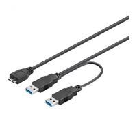 Cavo Goobay Micro USB B a 2xUSB 3.0 30 cm Nero