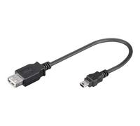 Cavo Goobay Mini USB a USB 2.0 maschio/femmina 15 cm Nero