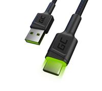 Cavo Green Cell KABGC06 1,2 m USB A USB C Nero Illuminazione Verde