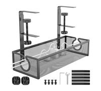 Cavo Guide Rail - Organizzatore Di Scrivania Multifunzionale | Per Tavolo Della Griglia In Metallo E Soluzione Di Gestione Dei Cavi | Organizzatore Di Contabile Ri -utilizzabile Per Home Off