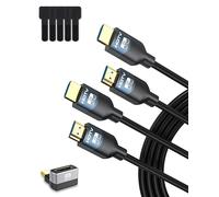 Cavo HDMI 8K, confezione da 2, 1,8 m, cavo HDMI ultra ad alta velocità da 48 Gbps per giochi, supporta 8K a 60Hz/4K a 120Hz/2K a 240Hz, HDR10+, HDCP2.2 e 2.3, Dolby, eARC, compatibile con Roku, TV