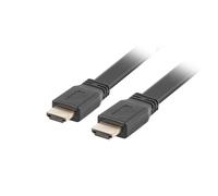 LANBERG CABLE HDMI CA-HDMI-21CU-0050-BK CONECTORES MACHO/MACHO CHAPADOS EN ORO CABLE PLANO RESOLUCION HASTA 3840 * 2160 5 METROS N