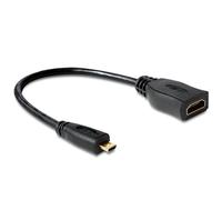 Cavo HDMI DeLOCK 65391 0,23 m Standard a Micro Nero