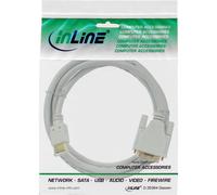 Cavo HDMI-DVI - bianco - oro - HDMI maschio a DVI 18+1 maschio - 5m NEW