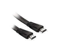 Ekon cavo HDMI piatto 2.0 con ethernet, sottile, maschio maschio, 1.8 metri, risoluzione 4K e 3D, copri connettori, per TV, proiettori, laptop, PC, MacBook, PlayStation, Nintendo Switch