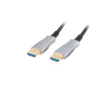 Cavo HDMI Lanberg CA-HDMI-20FB-0100-BK 10m 2.0 ARC Ethernet Nero/Argento