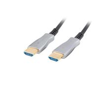 Cavo HDMI Lanberg CA-HDMI-20FB-0100-BK 10m 2.0 ARC Ethernet Nero/Argento