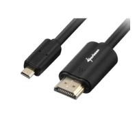 Cavo HDMI/Micro HDMI Sharkoon 1,5 m Nero 4K 3D