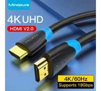 Cavo HDMI Mindpure 2.0 4K@60Hz 18Gbps Cavi video HDMI per HDTV, PC, laptop, proiettori, monitor 0,5 m 1 m 1,5 m 2 m 3 m 5 m 8 m 10 m 15 m