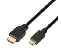 AISENS Cable Mini HDMI A119-0114 CONECTORES A-Macho/C-Macho Alta VELOCIDAD con ETHERNET Full HD/UHD / 3D 1.8M