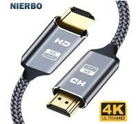 Cavo HDMI NIERBO 2.0 Cavo 4K per PS4 PS3 Xbox Fire TV Stick Lettore Blue Ray HDR Ethernet ad alta velocità 4K 60Hz Maschio 3FT 6FT 10FT