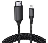 Cavo HDMI per iPhone/iPad, Full HD 1080P Plug & Play Mirroring 2.0m Cavo Adattatore HDMI, Proiettore Digitale AV Cavo Adattatore, Compatibile con TV/Proiettore/Monitor/Displayer per iPhone/iPad/iPod