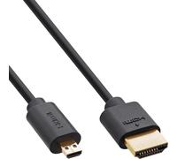 Inline Cavo Ultra HDMI sottile da A a D (Micro) 8K4K, nero/oro 2m