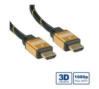 Cavo HDMI TOP High Speed con Ethernet Black e Gold 3m RO11 04 5503